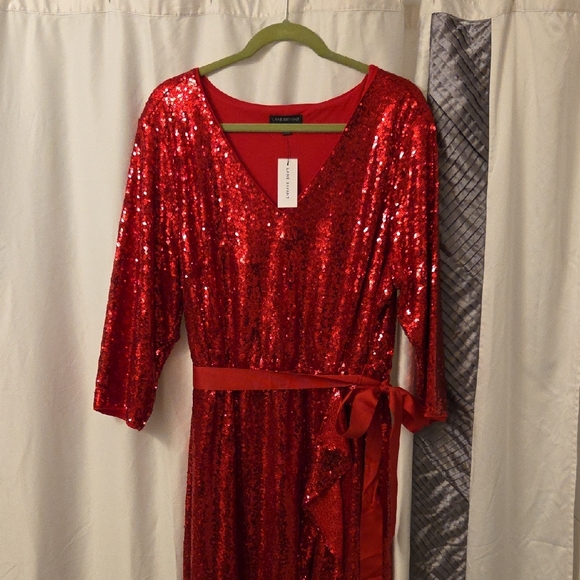 NWT, Lane Bryant Red Sequin Dress, Size 18/20 - Picture 1 of 8